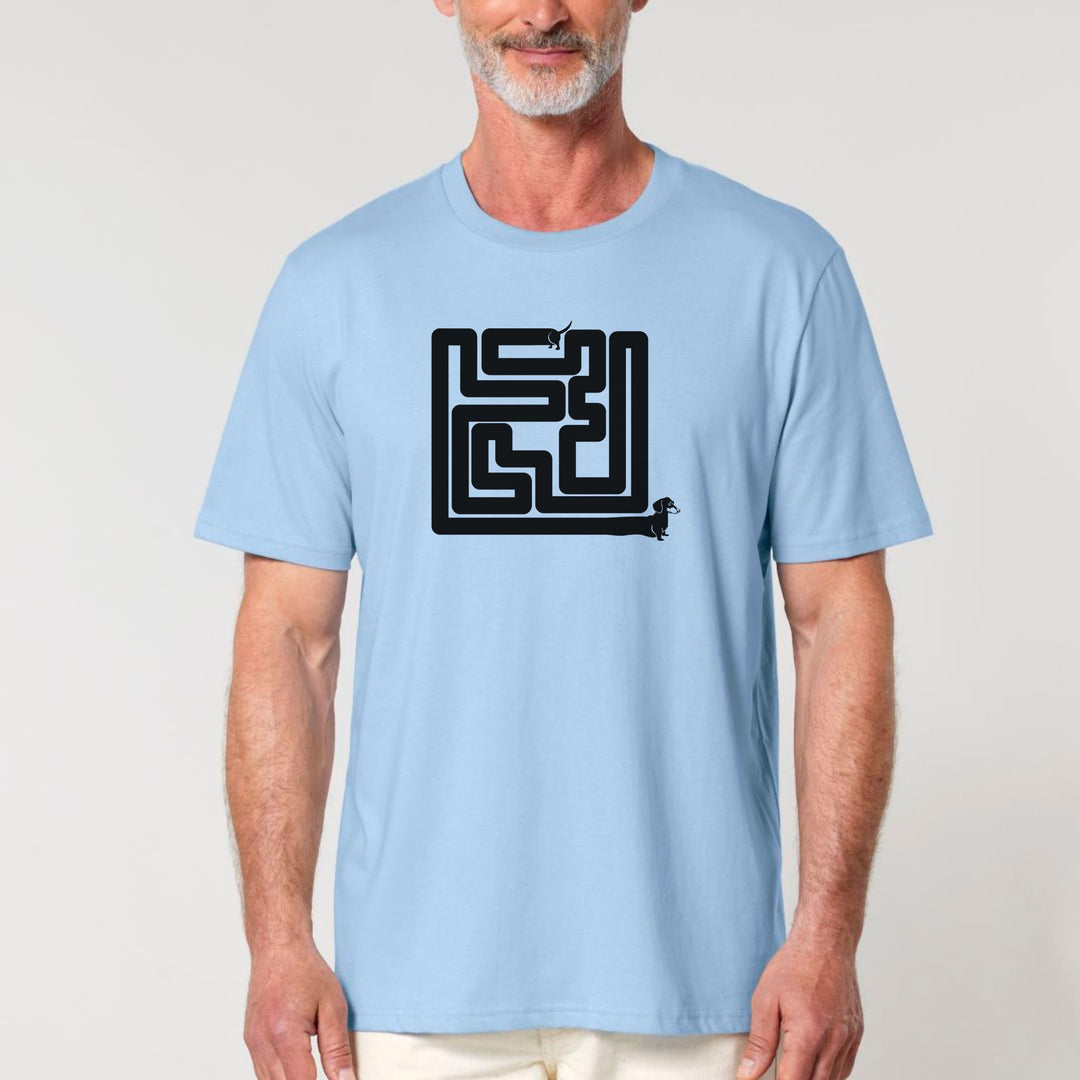 Dackel Labyrinth (Kurzhaar) - Bio Unisex T-Shirt