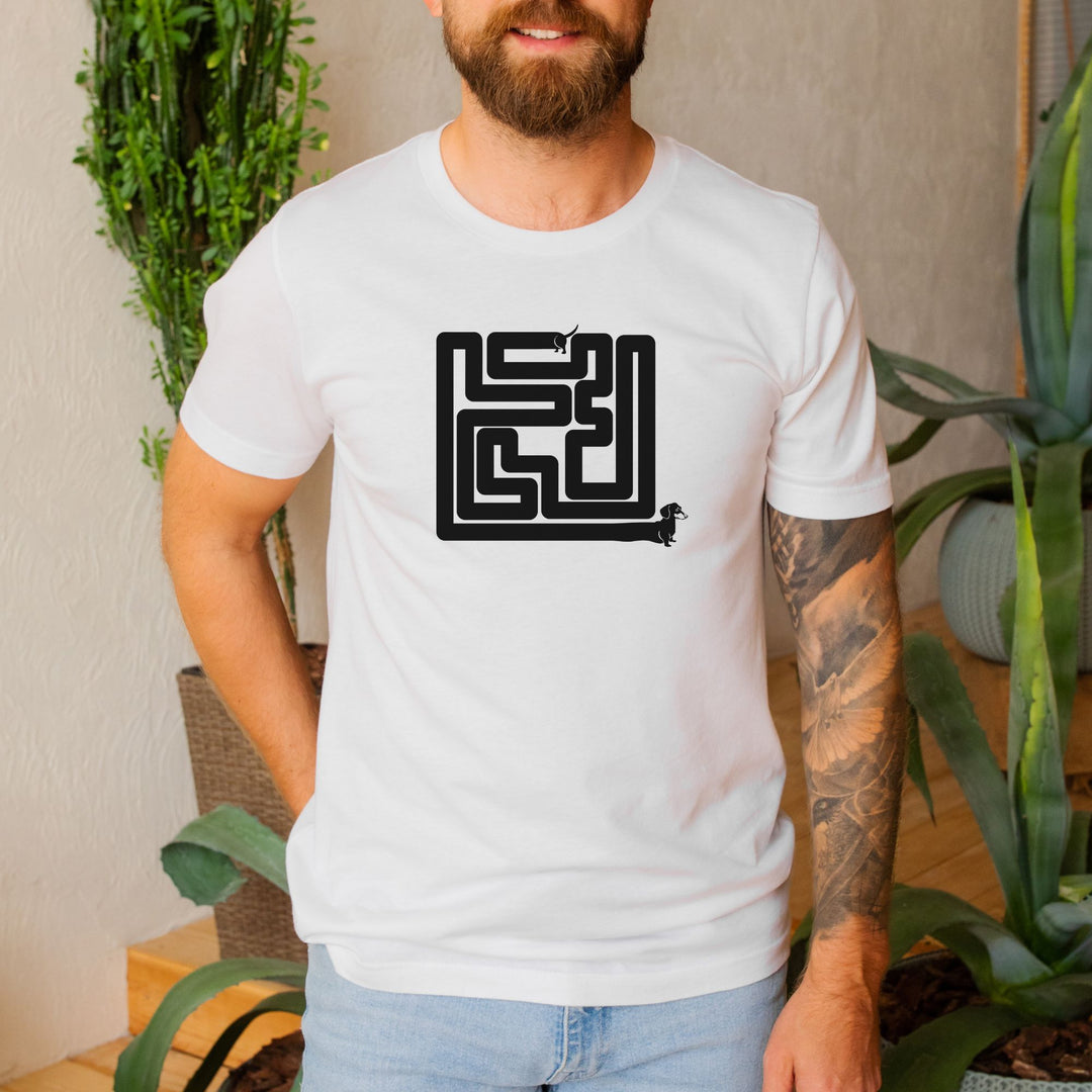 Dackelshirts Dackel Labyrinth (Kurzhaar) - Bio Unisex T-Shirt