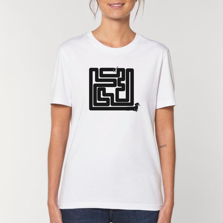 Dackel Labyrinth (Kurzhaar) - Bio Unisex T-Shirt