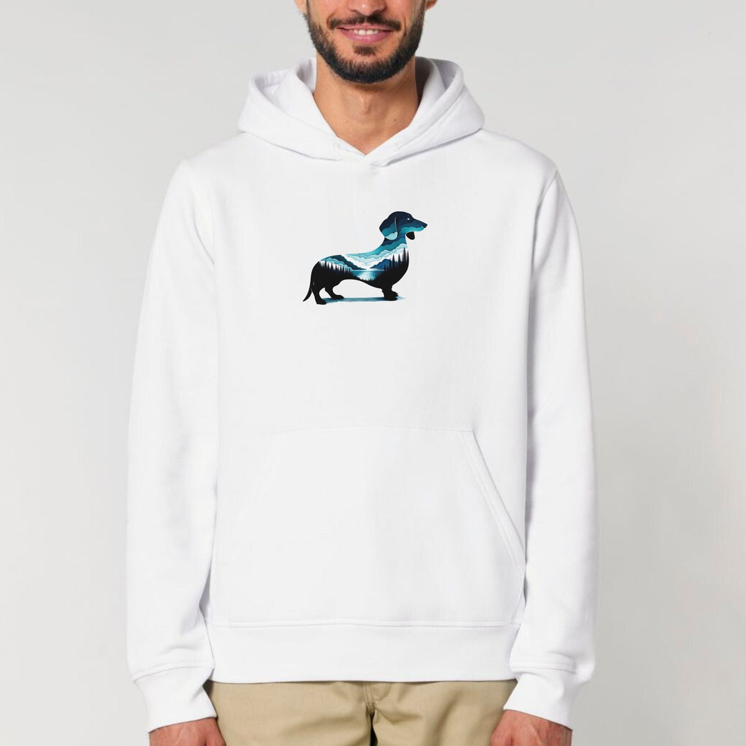 Dackelshirts Dackellandschaft (Kurzhaar) - Bio Unisex Hoodie