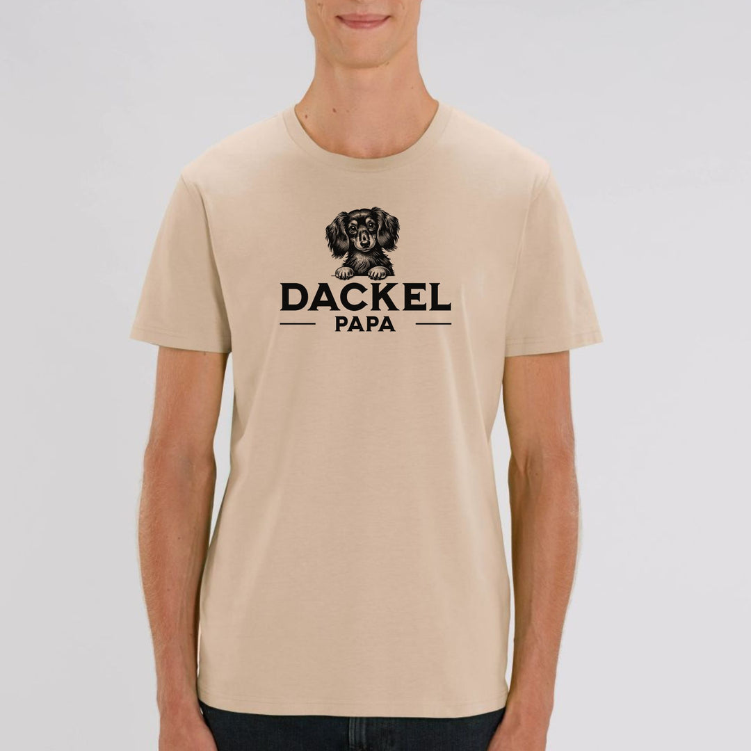 Dackelpapa 3 (Langhaar) - Bio Unisex T-Shirt