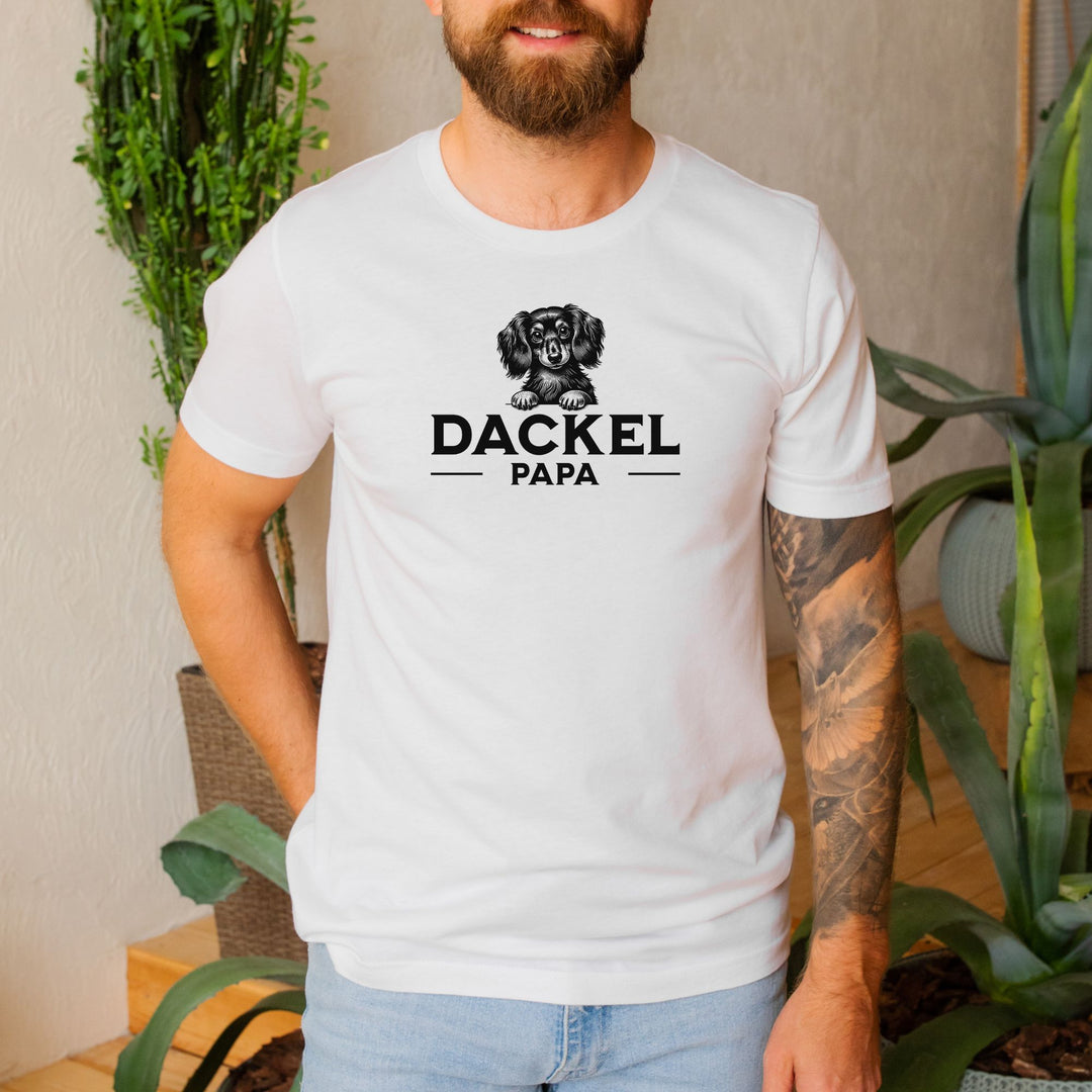 Dackelpapa 3 (Langhaar) - Bio Unisex T-Shirt