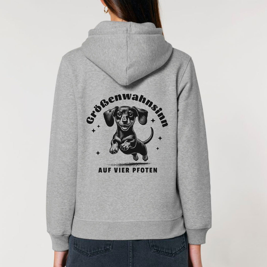 Größenwahnsinn (Kurzhaar) - Bio Unisex Hoodie (Backprint)