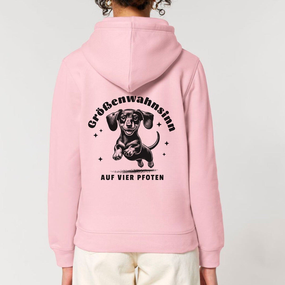 Größenwahnsinn (Kurzhaar) - Bio Unisex Hoodie (Backprint)