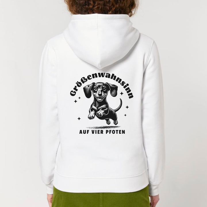 Größenwahnsinn (Kurzhaar) - Bio Unisex Hoodie (Backprint)