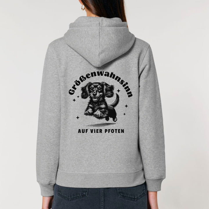 Größenwahnsinn (Langhaar) - Bio Unisex Hoodie (Backprint)