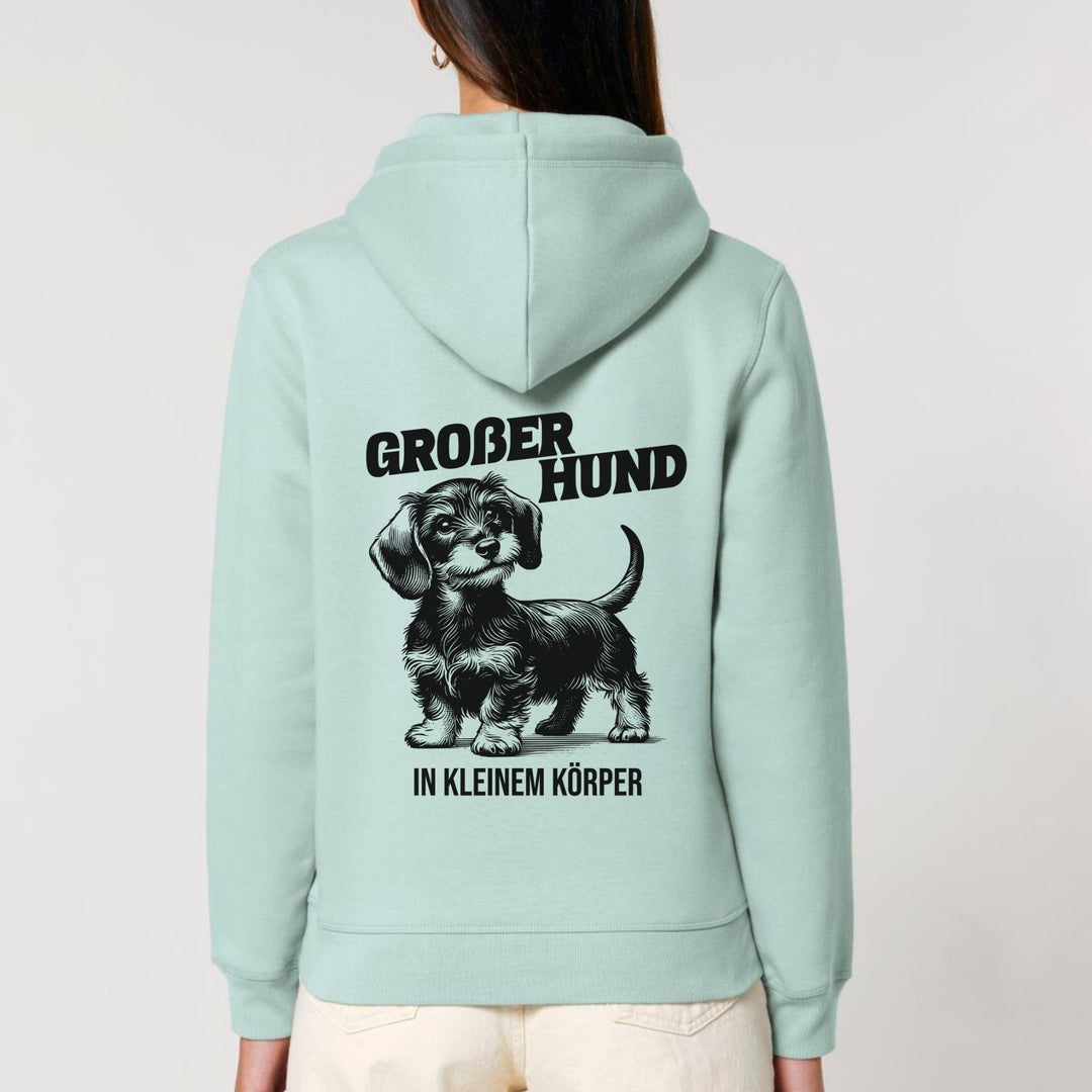 Großer Hund (Rauhaar) - Bio Unisex Hoodie