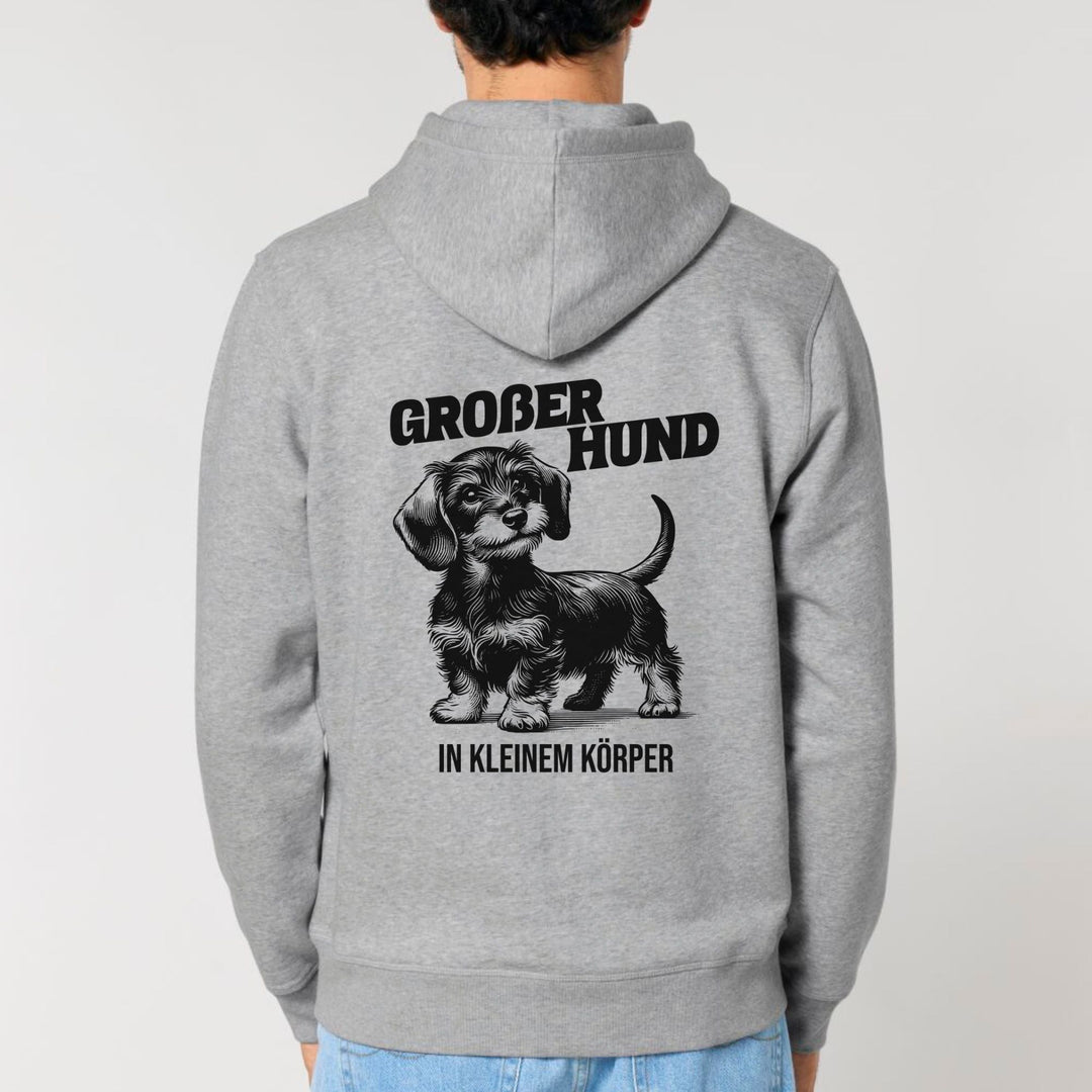 Großer Hund (Rauhaar) - Bio Unisex Hoodie