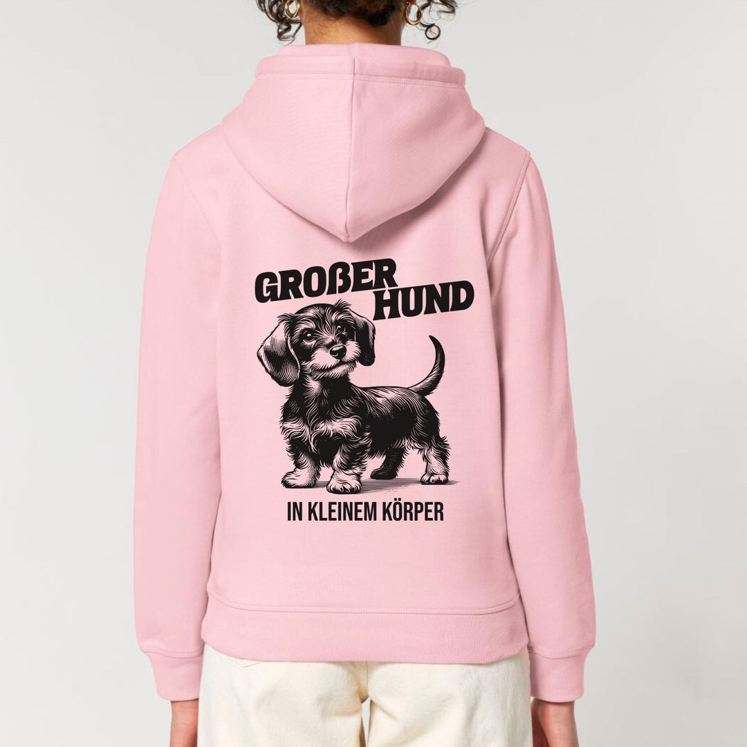 Großer Hund (Rauhaar) - Bio Unisex Hoodie