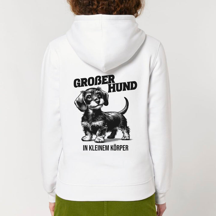 Großer Hund (Rauhaar) - Bio Unisex Hoodie