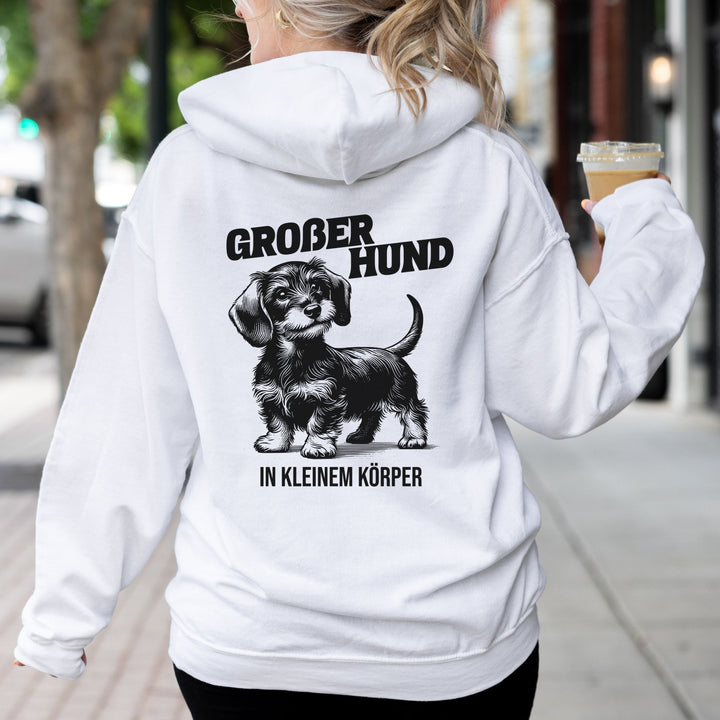 Großer Hund (Rauhaar) - Bio Unisex Hoodie