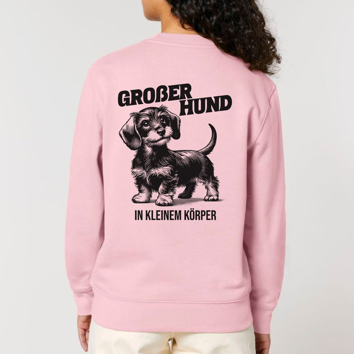 Großer Hund (Rauhaar) - Bio Unisex Sweatshirt (Backprint)