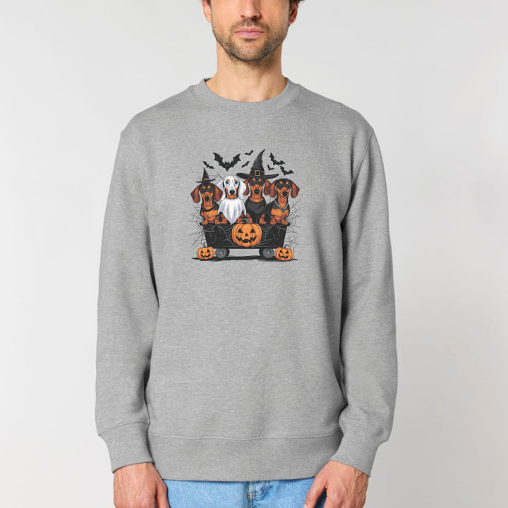 Halloween Dackel (Kurzhaar) - Bio Unisex Sweatshirt