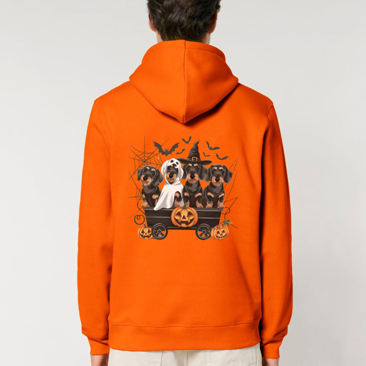 Halloween Dackel (Rauhaar) - Bio Unisex Hoodie