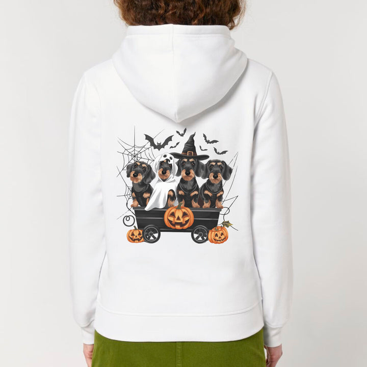 Halloween Dackel (Rauhaar) - Bio Unisex Hoodie