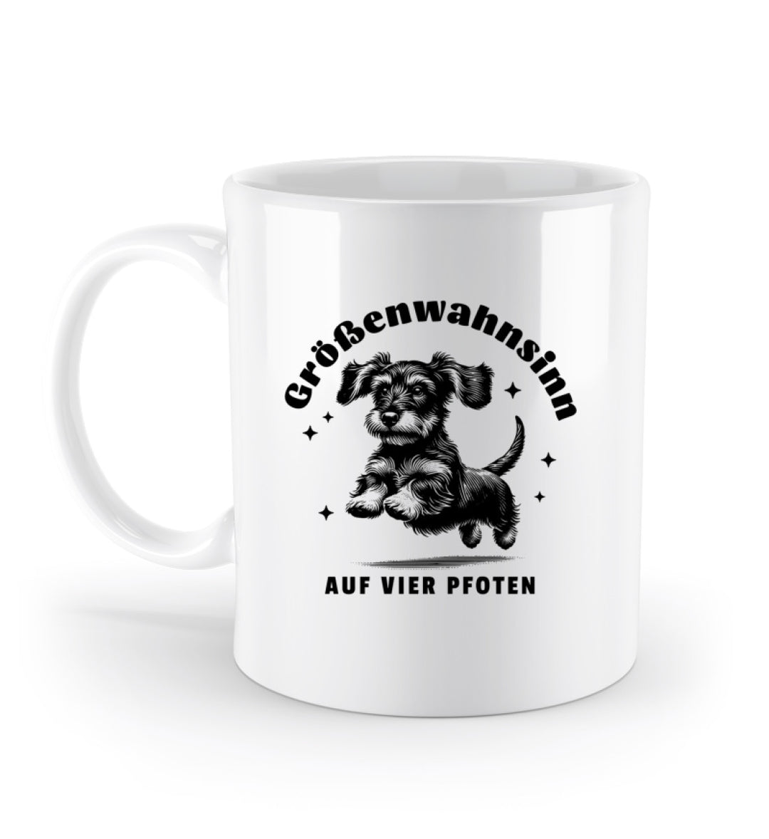 Dackelshirts Größenwahnsinn (Rauhaar) - Tasse White / OneSize