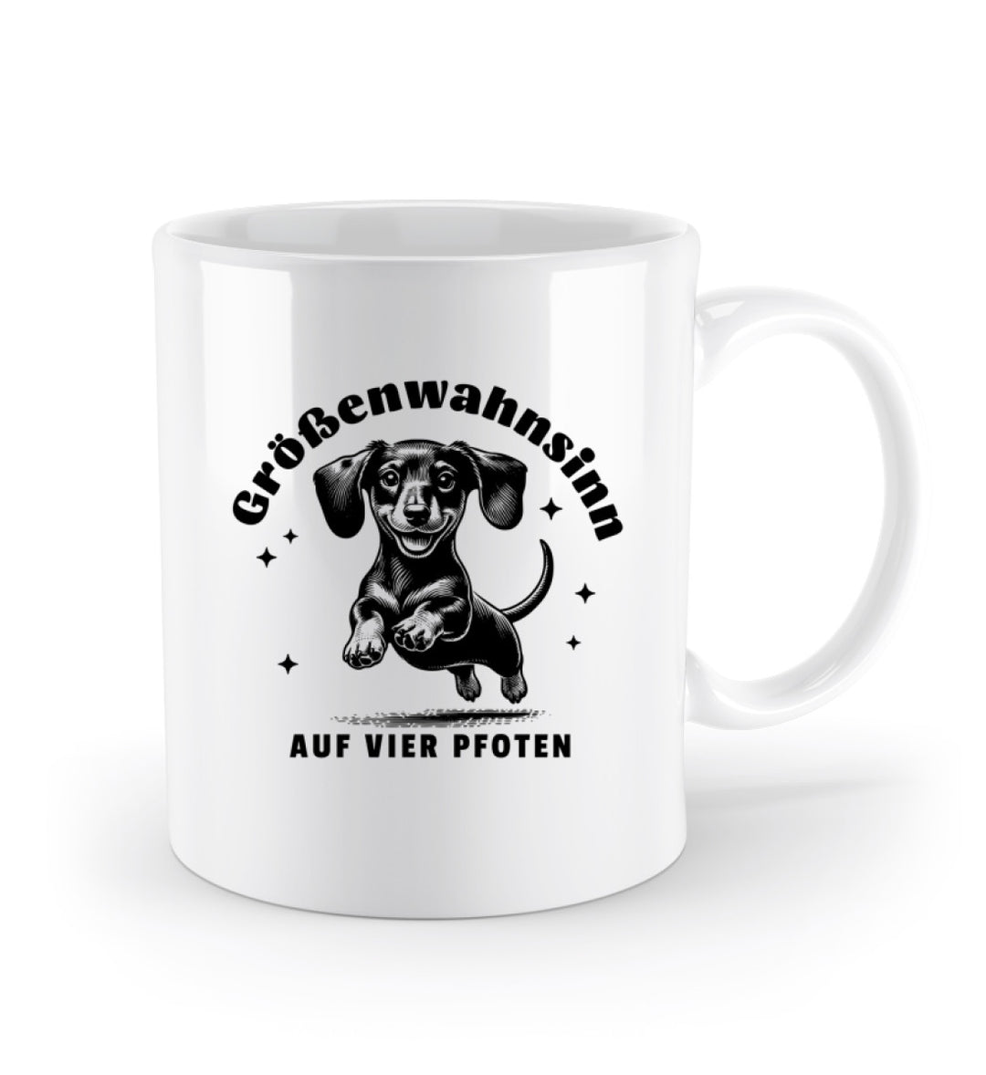 Dackelshirts Größenwahnsinn (Kurzhaar) - Tasse White / OneSize