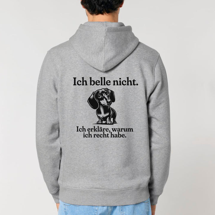 Ich belle nicht (Kurzhaar) - Bio Unisex Hoodie