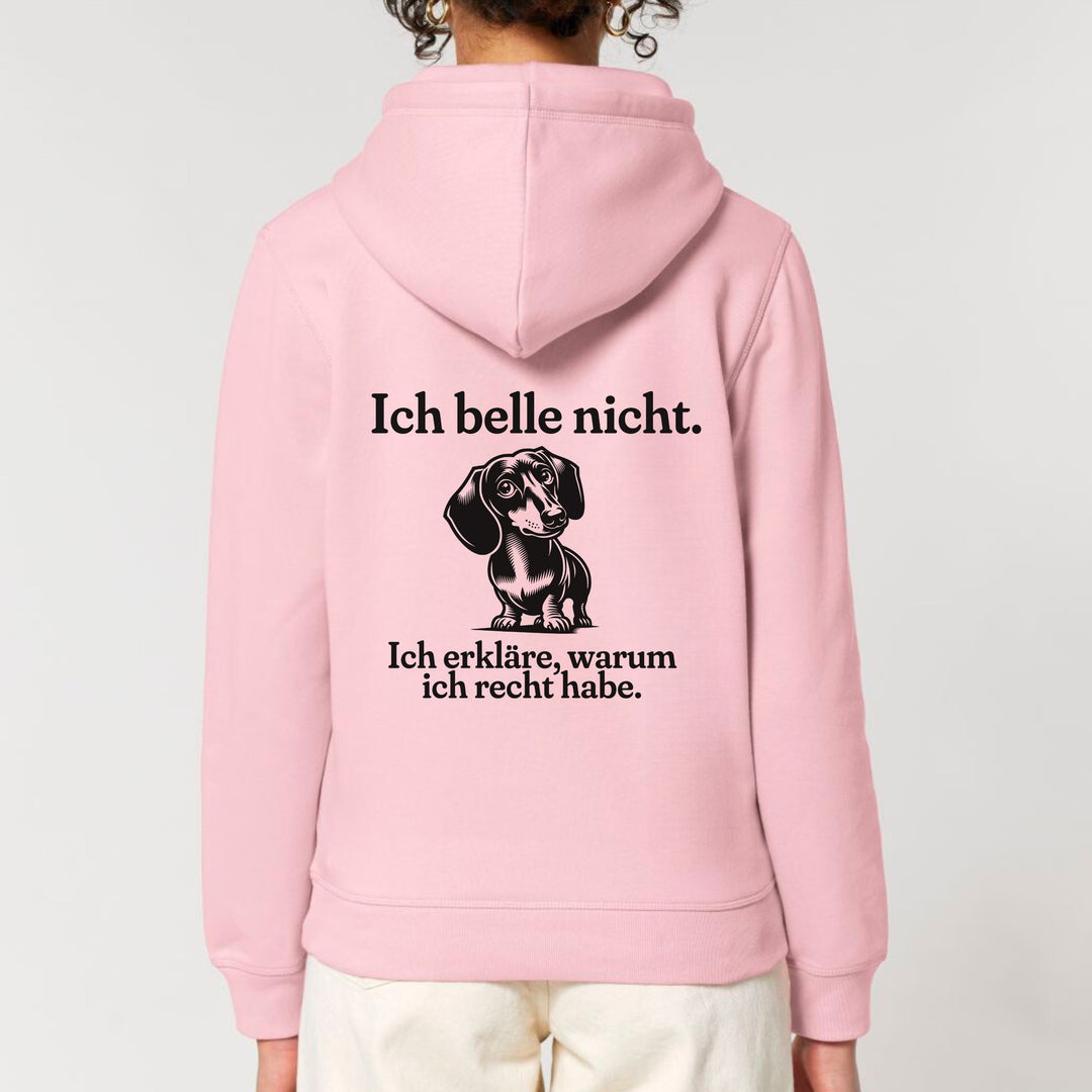 Ich belle nicht (Kurzhaar) - Bio Unisex Hoodie