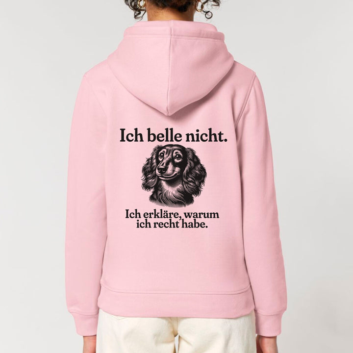 Ich belle nicht (Langhaar) - Bio Unisex Hoodie