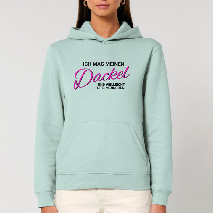 Dackelshirts Ich mag meinen Dackel  - Bio Unisex Hoodie Caribbean Blue / S