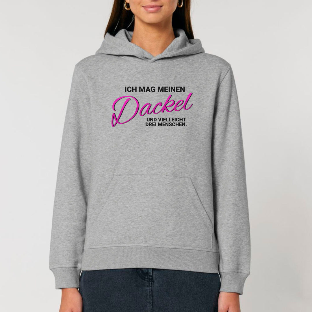 Dackelshirts Ich mag meinen Dackel  - Bio Unisex Hoodie Heather Grey / M