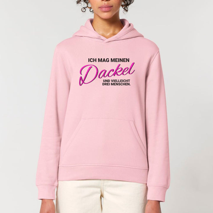 Dackelshirts Ich mag meinen Dackel  - Bio Unisex Hoodie Cotton Pink / XS