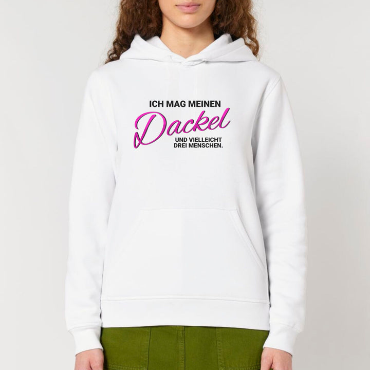 Dackelshirts Ich mag meinen Dackel  - Bio Unisex Hoodie White / XS