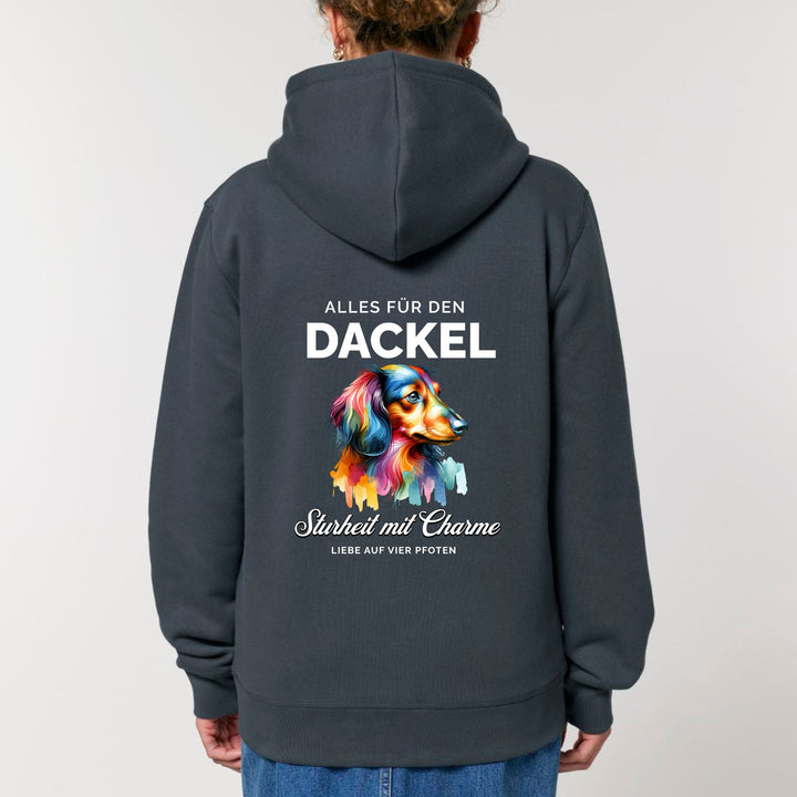 Alles für den Dackel (Langhaar) - Bio Unisex Hoodie