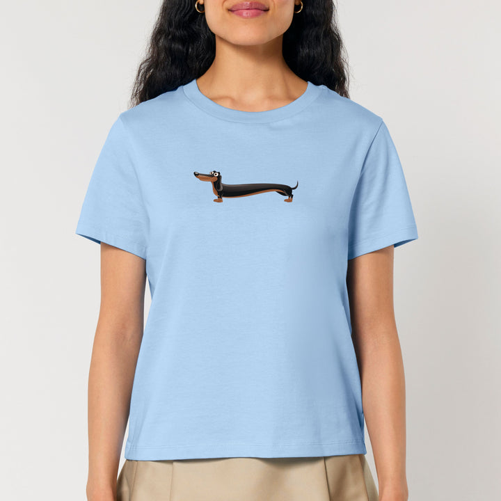 Langer Hund (Kurzhaar) - Bio Frauen T-Shirt