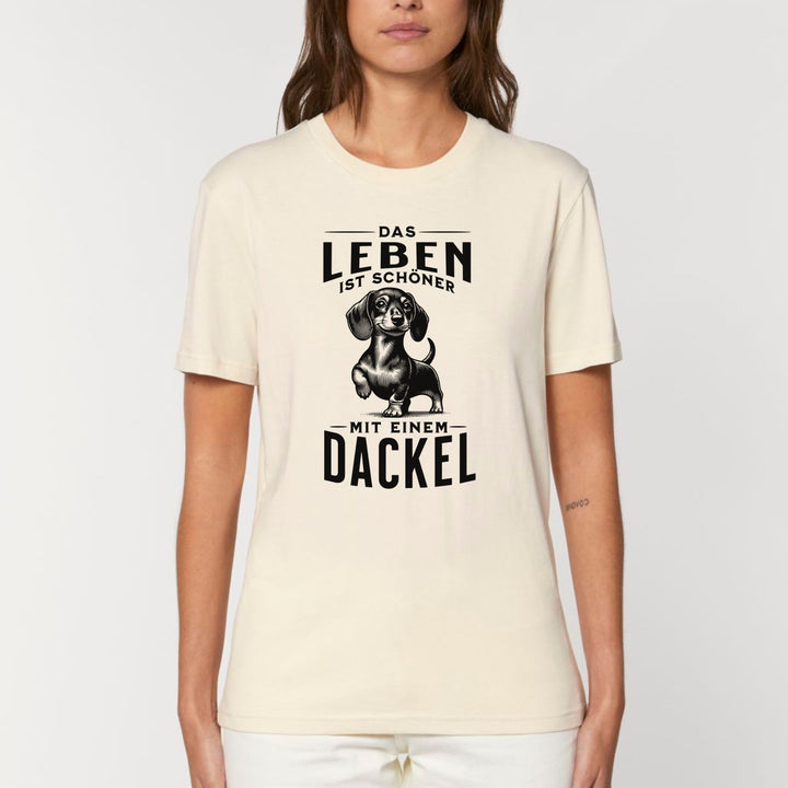 Leben mit Dackel (Kurzhaar) - Bio Unisex T-Shirt