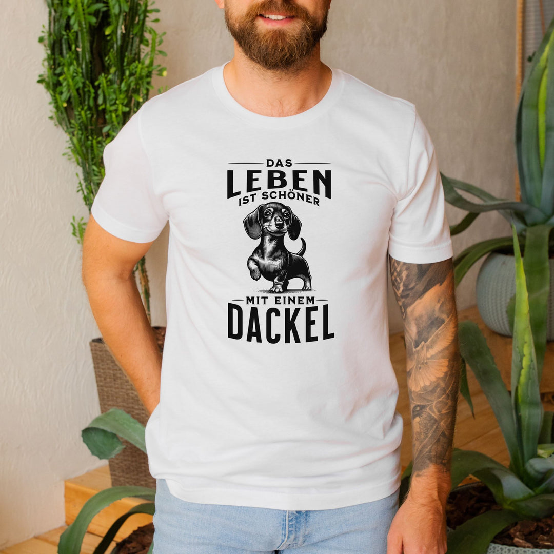 Leben mit Dackel (Kurzhaar) - Bio Unisex T-Shirt