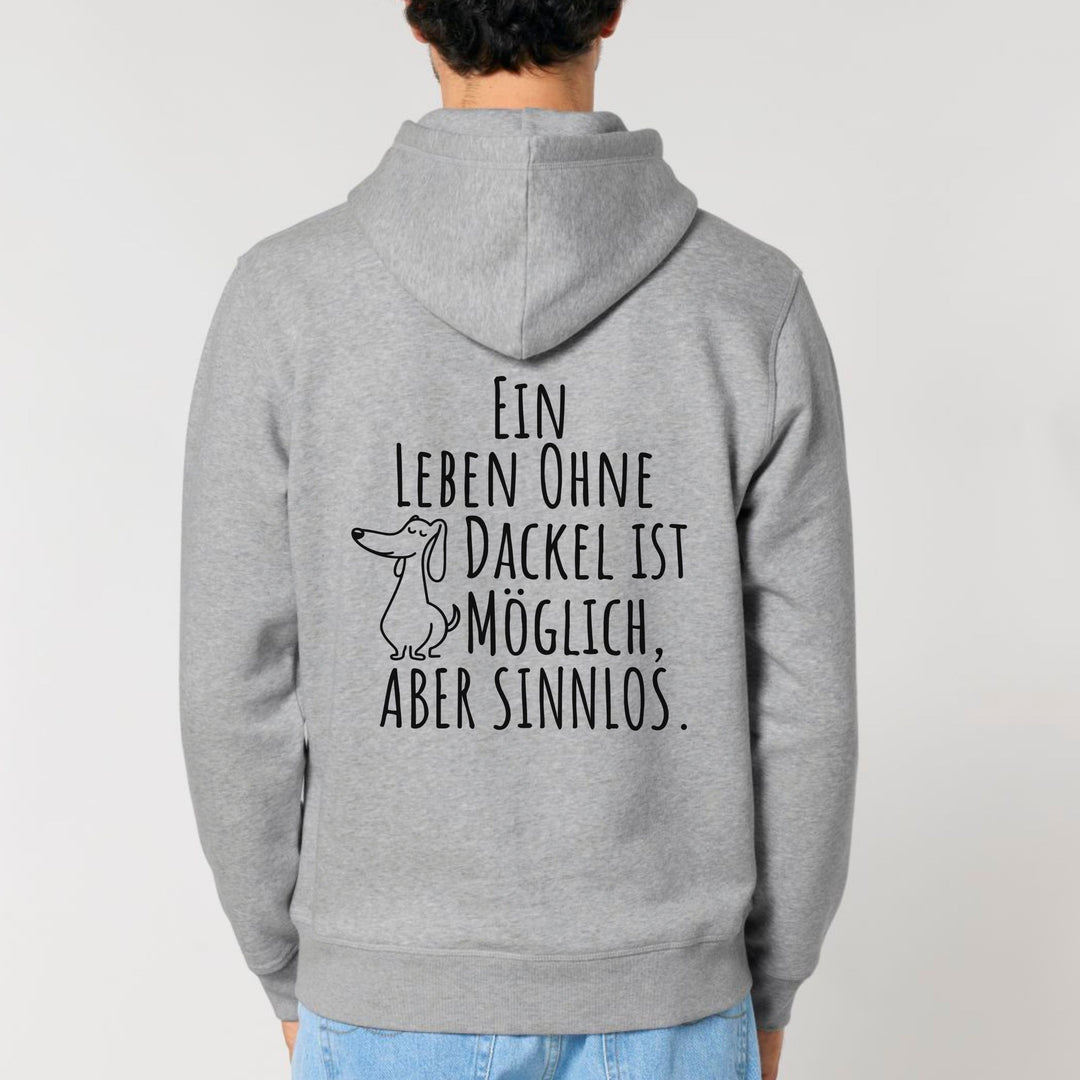 Leben ohne Dackel (Kurzhaar) - Bio Unisex Hoodie