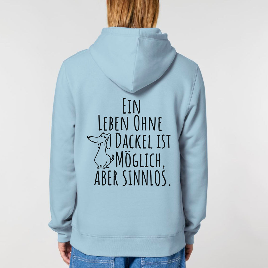 Leben ohne Dackel (Kurzhaar) - Bio Unisex Hoodie