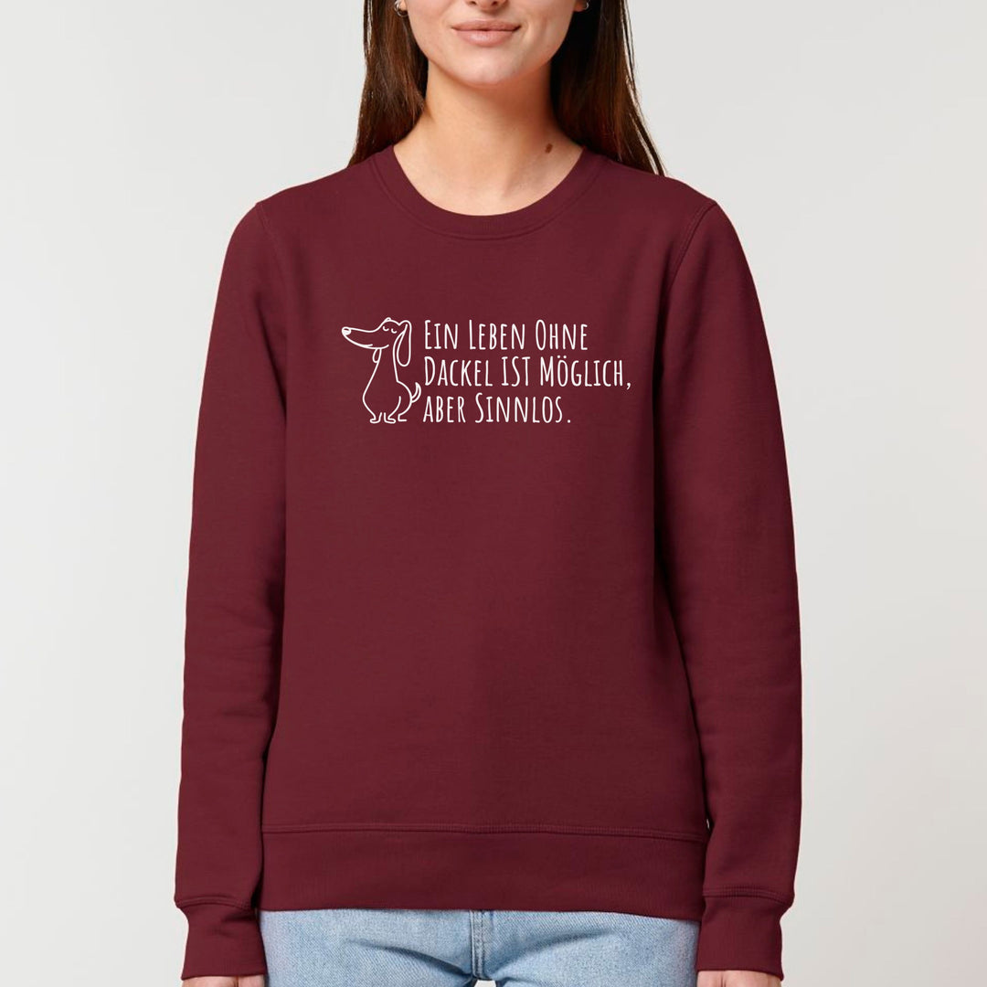 Leben ohne Dackel (Kurzhaar) - Bio Unisex Sweatshirt