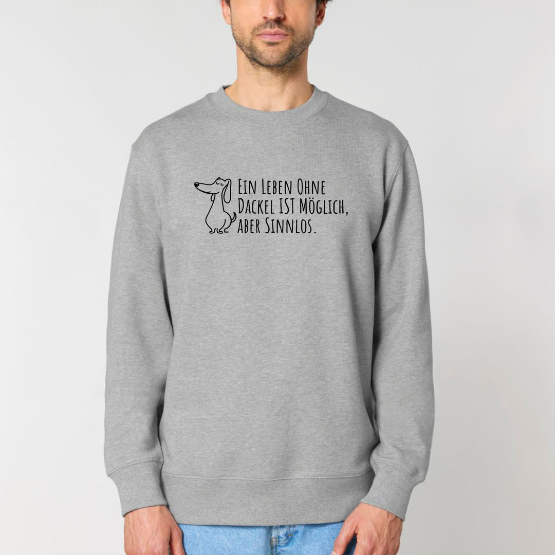 Leben ohne Dackel (Kurzhaar) - Bio Unisex Sweatshirt