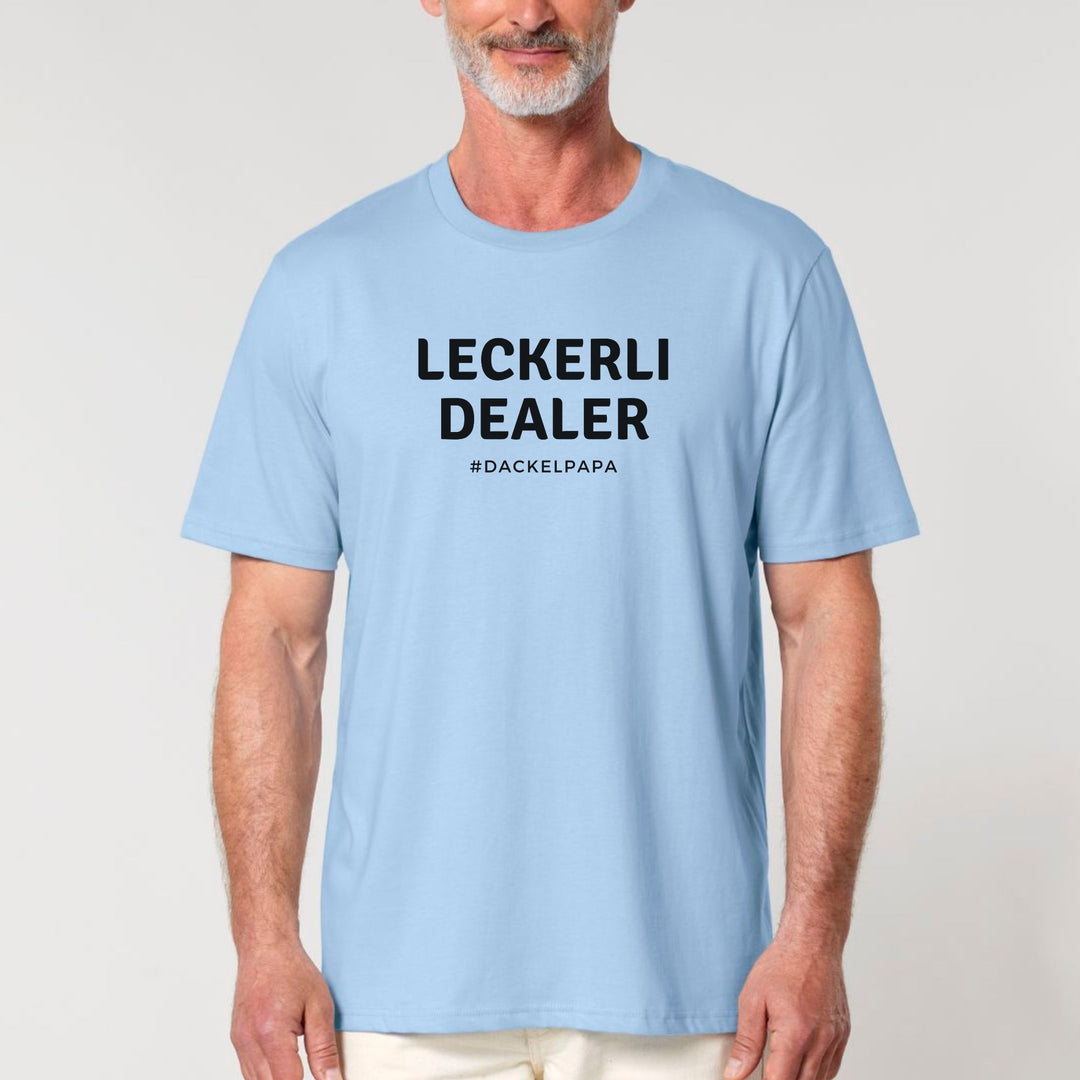 Dackelshirts Leckerli Dealer (Dackelpapa) - Bio Unisex T-Shirt Blue Soul / XS