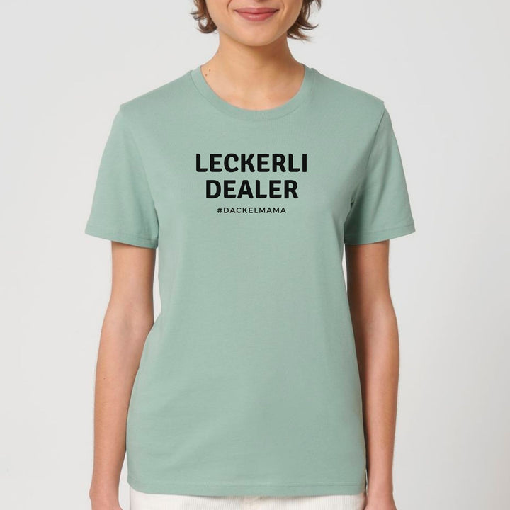 Dackelshirts Leckerli Dealer (Dackelmama) - Bio Unisex T-Shirt Aloe / XS