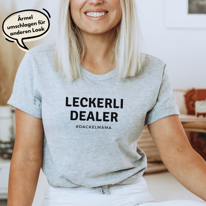 Dackelshirts Leckerli Dealer (Dackelmama) - Bio Unisex T-Shirt Heather Grey / XS