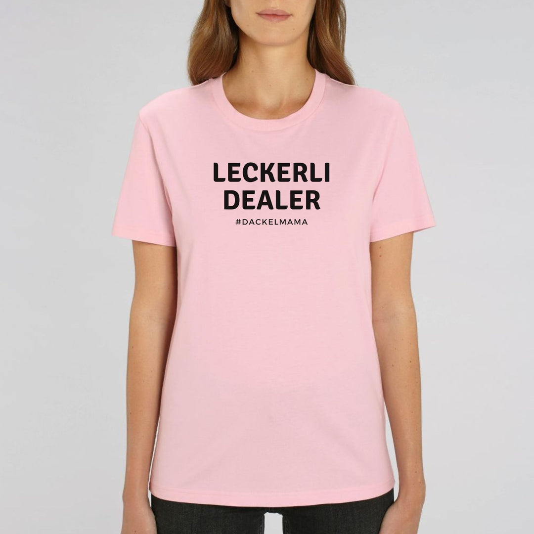 Dackelshirts Leckerli Dealer (Dackelmama) - Bio Unisex T-Shirt Cotton Pink / XS