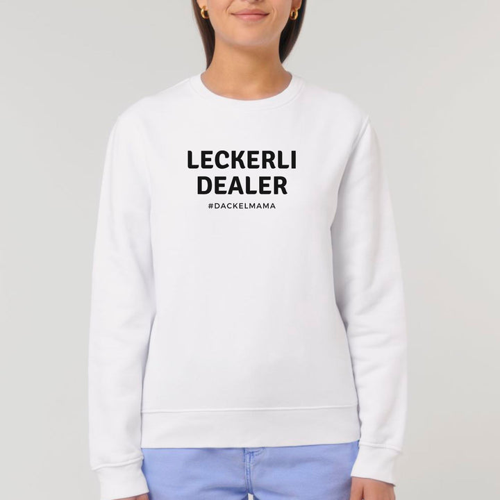 Dackelshirts Leckerli Dealer (Dackelmama) - Bio Unisex Sweatshirt White / XS