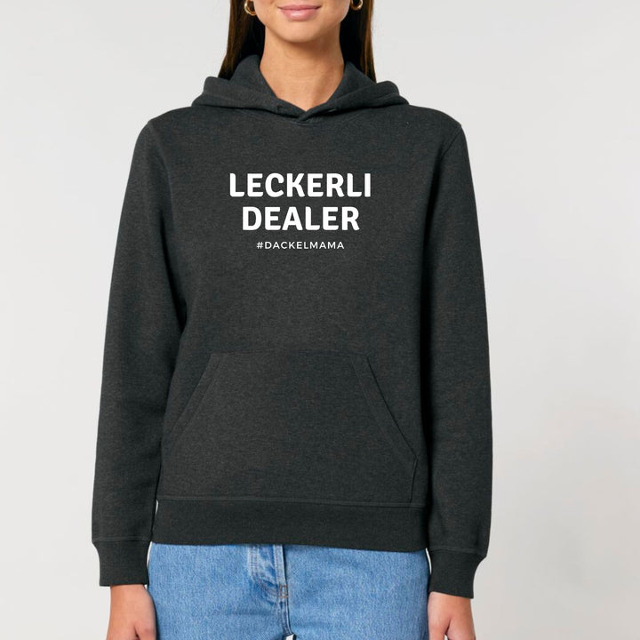 Dackelshirts Leckerli Dealer (Dackelmama) - Bio Unisex Hoodie Dark Heather Grey / XS