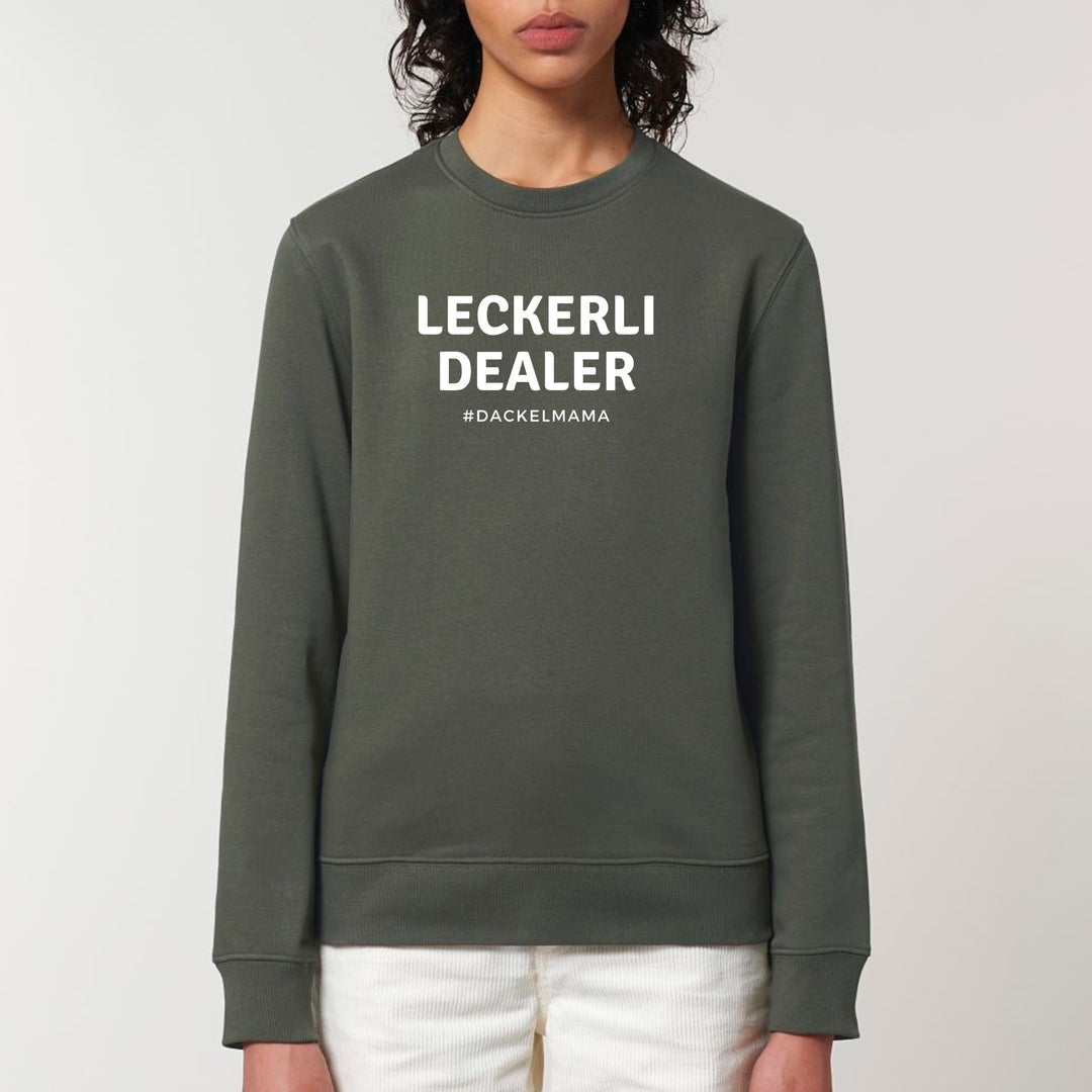 Dackelshirts Leckerli Dealer (Dackelmama) - Bio Unisex Sweatshirt Khaki / XS