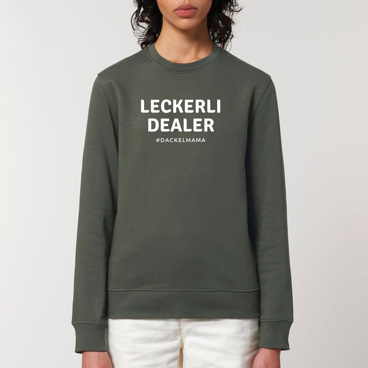 Dackelshirts Leckerli Dealer (Dackelmama) - Bio Unisex Sweatshirt Khaki / XS