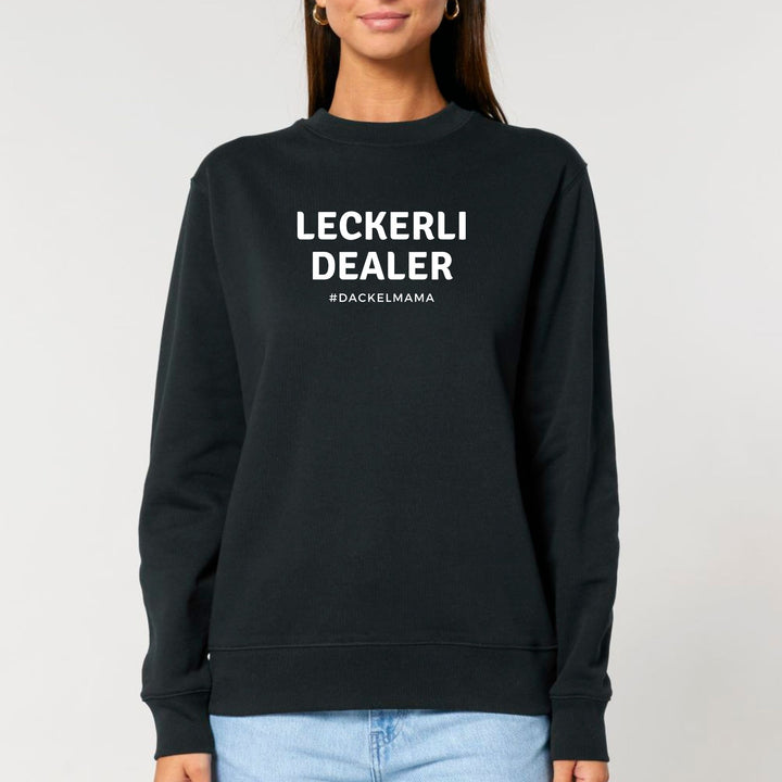 Dackelshirts Leckerli Dealer (Dackelmama) - Bio Unisex Sweatshirt Schwarz / XS