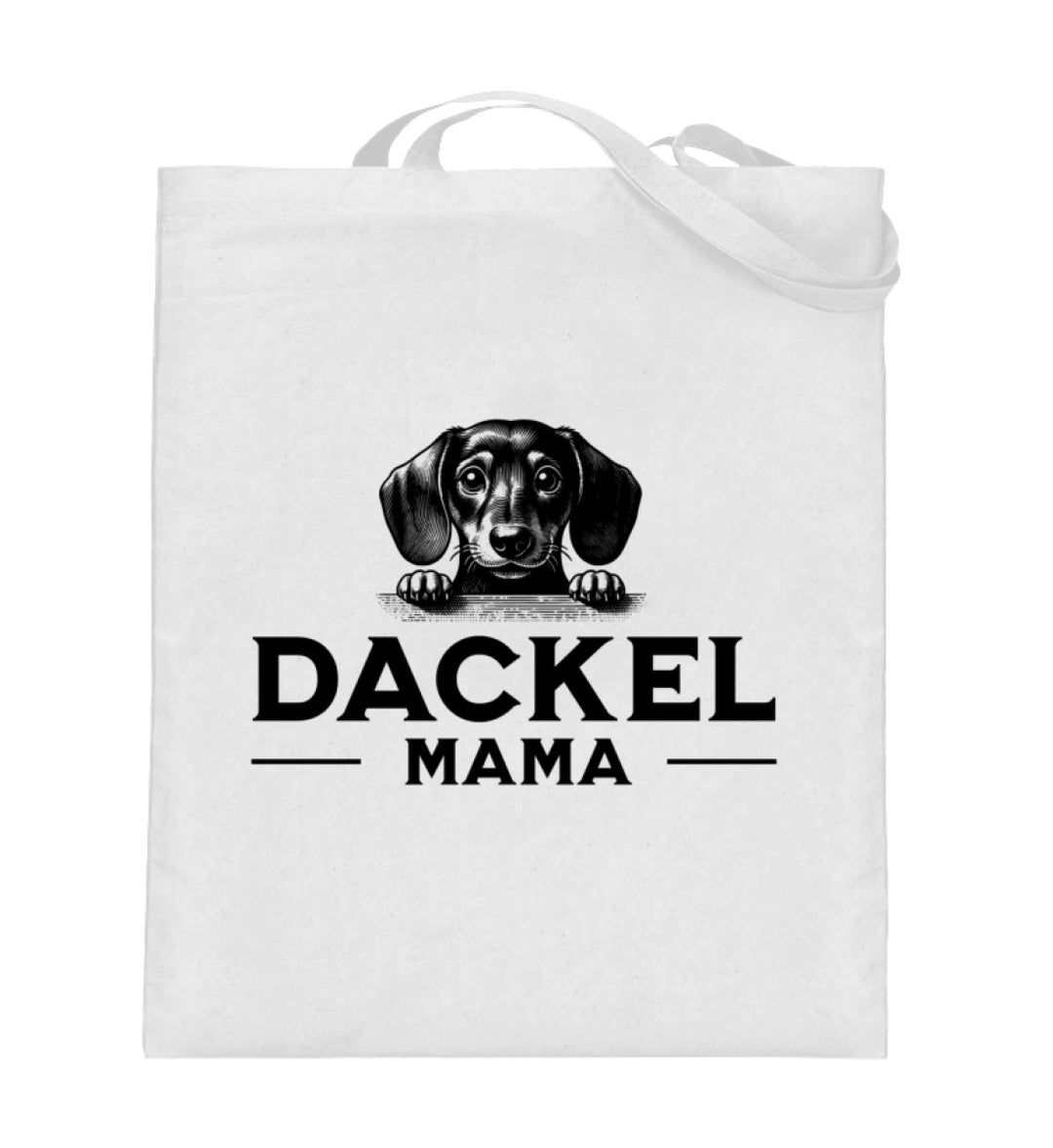 Dackelshirts Dackelmama 3 (Kurzhaar) - Jutebeutel White / 38cm-42cm