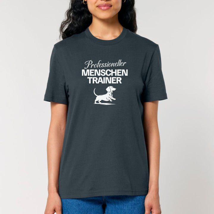 Dackelshirts Menschentrainer (Kurzhaar) - Bio Unisex T-Shirt India Ink Grey / XS