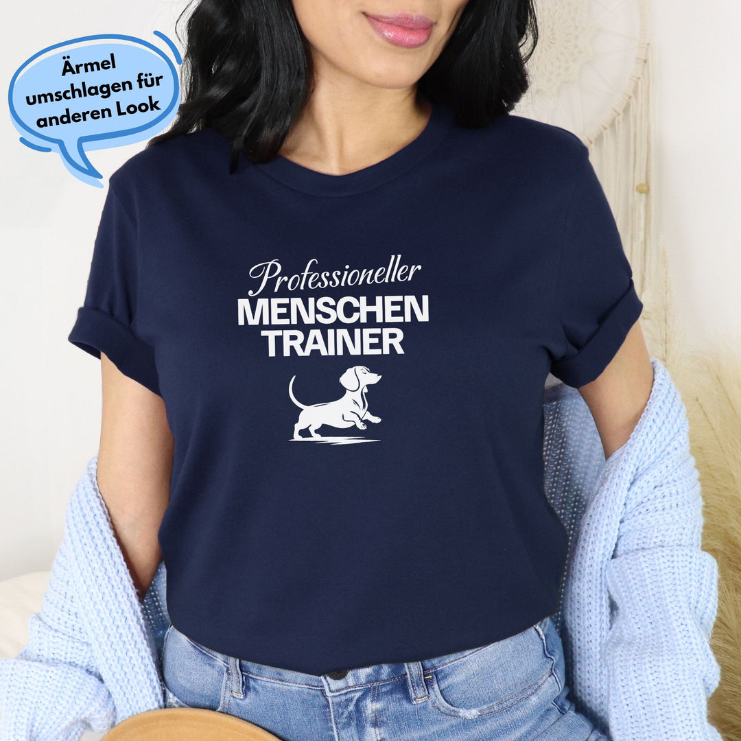 Dackelshirts Menschentrainer (Kurzhaar) - Bio Unisex T-Shirt French Navy / XS