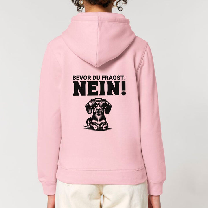 Nein (Kurzhaar) - Bio Unisex Hoodie (Backprint)