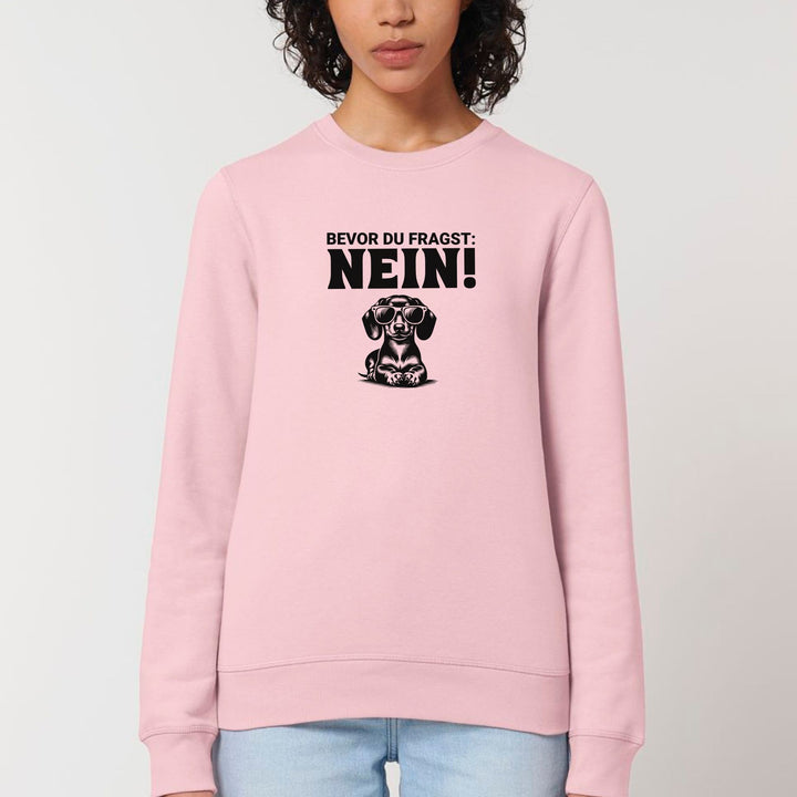 Dackelshirts VAR: Nein (Kurzhaar) - Bio Unisex Sweatshirt Cotton Pink / XS